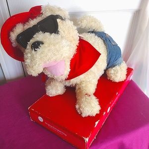 Singing animated dog Sings "I got you"  "I feel good"